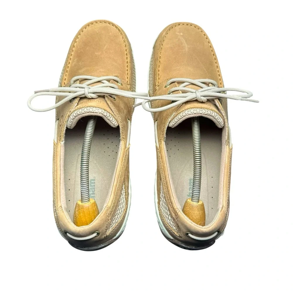 Dunham Captain Mesh Boat Shoe - Tan Leather - Men’s Size 11.5